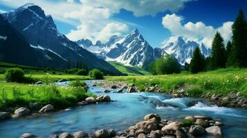 AI generated Nature Landscapes background photo