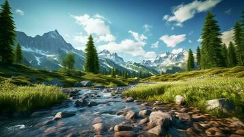 AI generated Nature Landscapes background photo