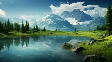 AI generated Nature Landscapes background photo