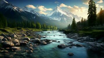 AI generated Nature Landscapes background photo