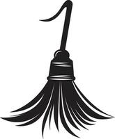 Broomstick Thrills in the Witching HourSweeping Up Halloween Enchantment vector