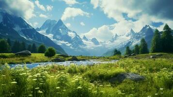 AI generated Nature Landscapes background photo