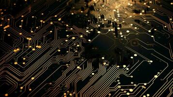 AI generated circuit board background photo