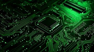 AI generated circuit board background photo