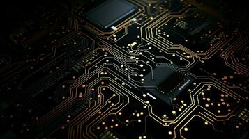 AI generated circuit board background photo