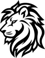 Lion, Black and White Vector illustration