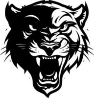 Panther - Black and White Isolated Icon - Vector illustration