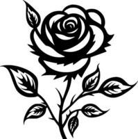 rosas, negro y blanco vector ilustración