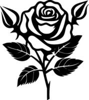 Roses, Minimalist and Simple Silhouette - Vector illustration