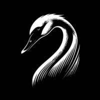 cisne, minimalista y sencillo silueta - vector ilustración