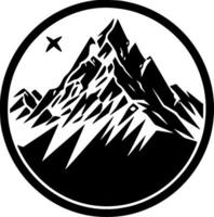montañas - minimalista y plano logo - vector ilustración