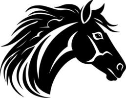 Horse, Black and White Vector illustration