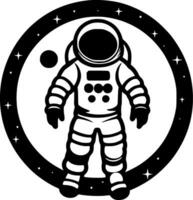 astronauta, minimalista y sencillo silueta - vector ilustración