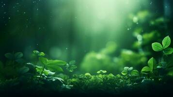 AI generated Green soft background photo