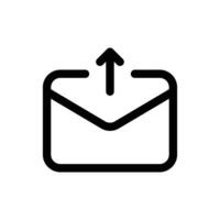 Outbox icon in trendy outline style isolated on white background. Outbox silhouette symbol for your website design, logo, app, UI. Vector illustration, EPS10.
