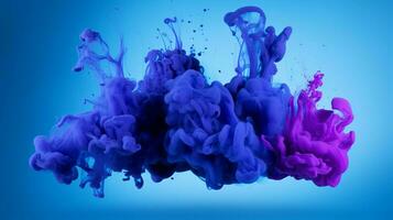 AI generated Indigo color splash background photo