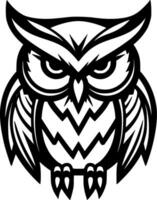 Owl, Minimalist and Simple Silhouette - Vector illustration