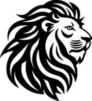 Lion, Black and White Vector illustration