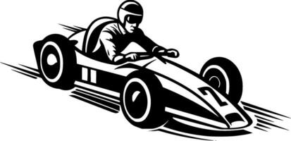 Racing, Minimalist and Simple Silhouette - Vector illustration