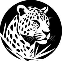 leopardo - minimalista y plano logo - vector ilustración