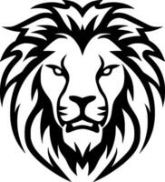 Lion, Black and White Vector illustration