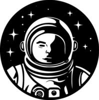 astronauta, minimalista y sencillo silueta - vector ilustración