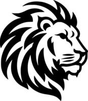 Lion, Black and White Vector illustration