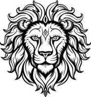 Lion, Minimalist and Simple Silhouette - Vector illustration