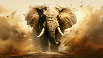 AI generated Ivory hard background photo