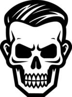 Skull, Black and White Vector illustration