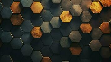 AI generated Hexagonal Patterns background photo