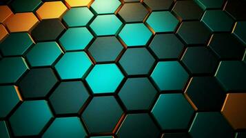 AI generated Hexagonal Patterns background photo