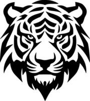 Tiger, Black and White Vector illustration