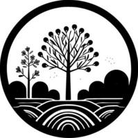 Spring - Black and White Isolated Icon - Vector illustration