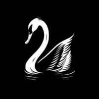 cisne, minimalista y sencillo silueta - vector ilustración