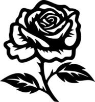 Rose, Minimalist and Simple Silhouette - Vector illustration