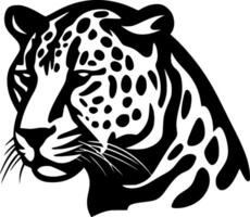 leopardo - minimalista y plano logo - vector ilustración