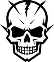 Skull - Black and White Isolated Icon - Vector illustration