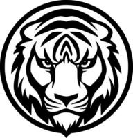 Tiger, Black and White Vector illustration