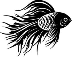 Fish, Black and White Vector illustration