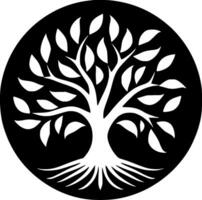 Tree of Life, Black and White Vector illustration