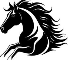 Horse - Black and White Isolated Icon - Vector illustration