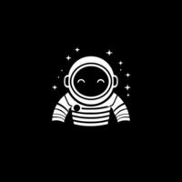 astronauta, minimalista y sencillo silueta - vector ilustración