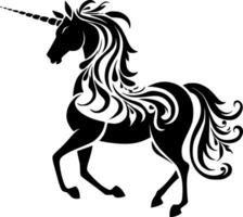 unicornio - minimalista y plano logo - vector ilustración