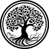 Tree of Life, Minimalist and Simple Silhouette - Vector illustration