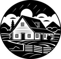 Farmhouse, Minimalist and Simple Silhouette - Vector illustration