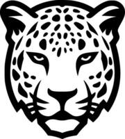 leopardo, negro y blanco vector ilustración