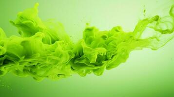 AI generated Pista green color splash background photo