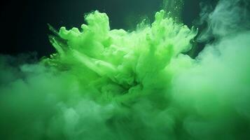 AI generated Pista green color powder splash background photo