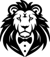 Lion - Black and White Isolated Icon - Vector illustration